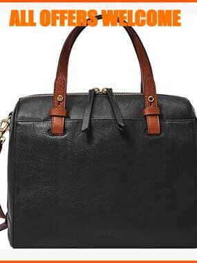 LiteHide Leather Satchel Handbag with Detachable Shoulder Strap